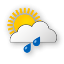Cloudy, moderate rain