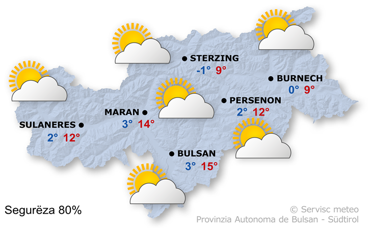 Previjion per ncuei, dumënia 26/10/2025