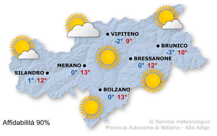 Previsione per domani, domenica 09/11/2025