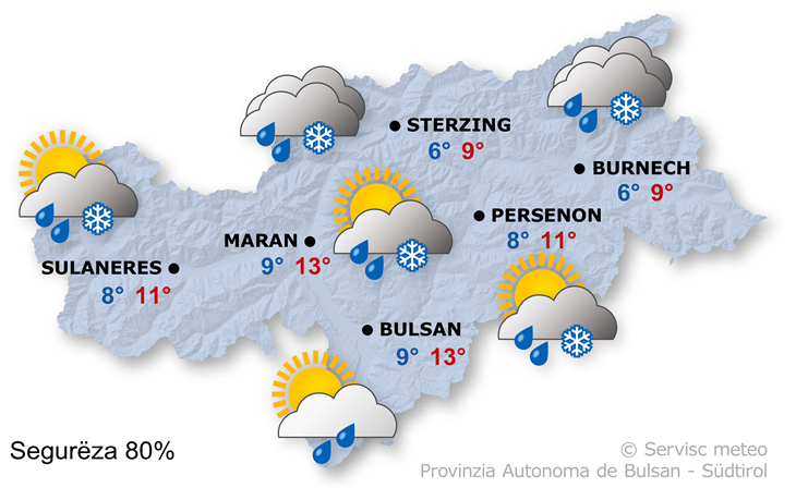Previjion per ncuei, lunesc 17/11/2025