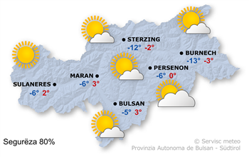 Previjion per ncuei, mierculdi 07/01/2026