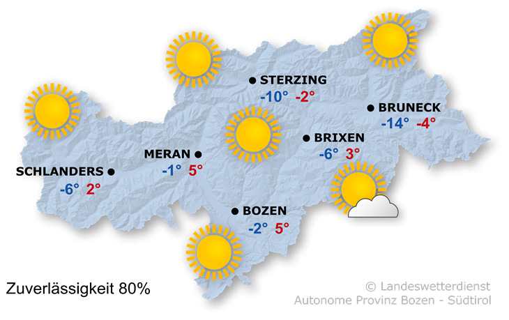 Vorhersage für heute, Mittwoch 07.01.2026