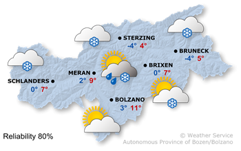 Forecast for today, monday 16/02/2026