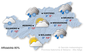 Pioggia e neve soprattutto a nord