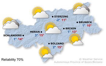 Weather Map South Tyrol today