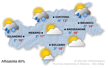 Previsioni per oggi, 2026/03/25