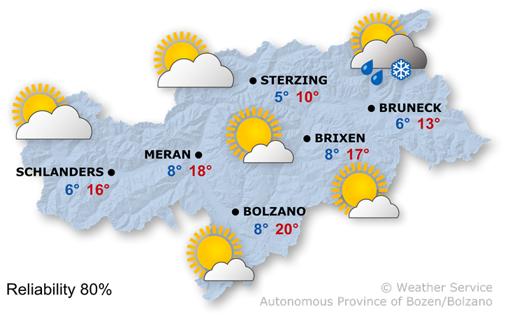 The weather today, 12.05.2026