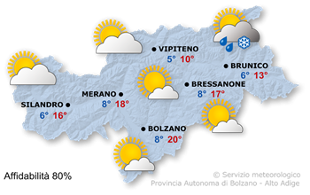Previsioni per oggi, 2026/05/12