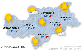 Vorhersage für heute, 12.07.2026