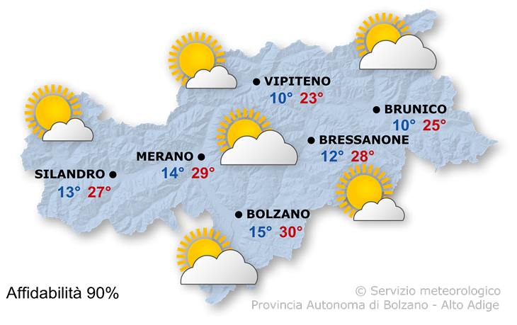 Il tempo di oggi, 23.07.2026