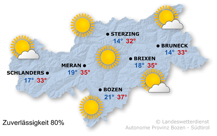 Vorhersage für morgen, 13.08.2026