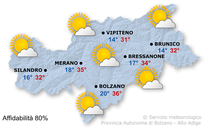 Il tempo di oggi, 12.08.2026