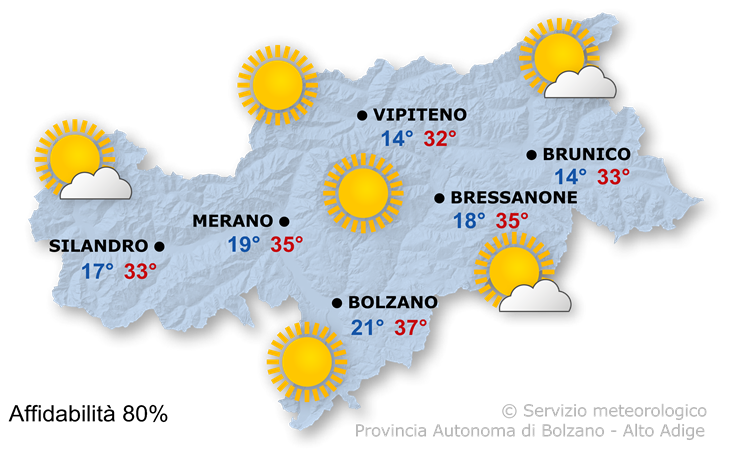 Previsione per domani, 13.08.2026