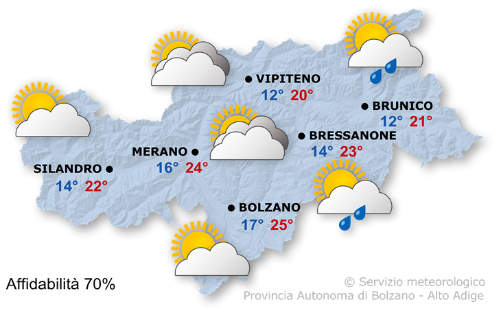 Il tempo di oggi, 17.09.2026