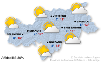 Previsioni per oggi, 2026/10/22