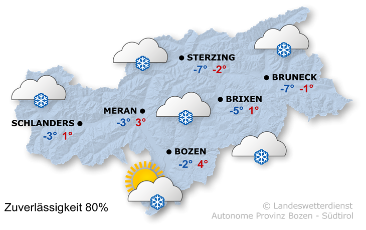 Vorhersage für heute, Donnerstag 21.11.2024