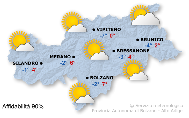 Previsione per oggi, sabato 23/11/2024