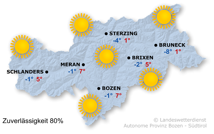 Vorhersage für heute, Samstag 21.12.2024