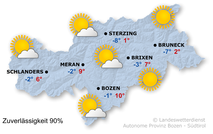 Vorhersage für heute, Samstag 11.01.2025