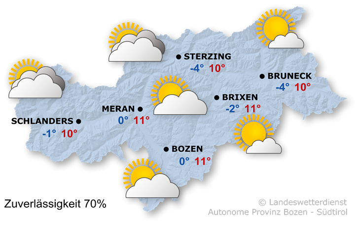 Vorhersage für heute, Samstag 22.02.2025