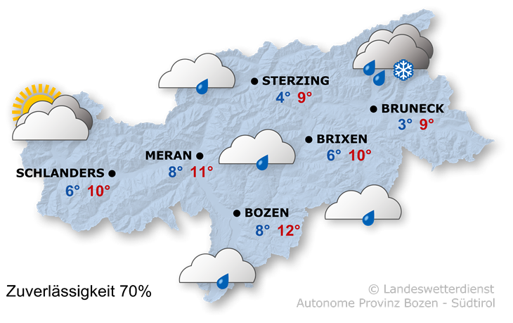 Vorhersage für heute, Mittwoch 12.03.2025