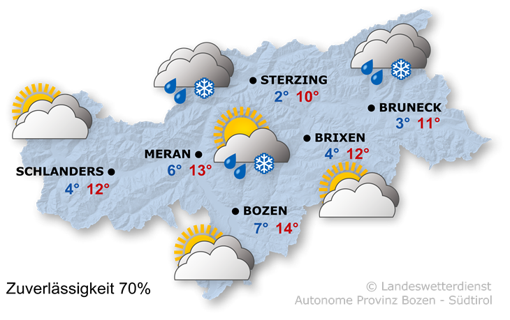 Vorhersage für morgen, Donnerstag 13.03.2025