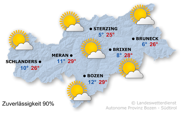 Vorhersage für heute, Freitag 02.05.2025