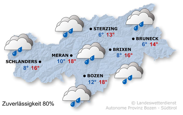 Vorhersage für morgen, Mittwoch 07.05.2025