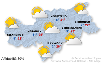 Previsioni per oggi, 2025/05/14