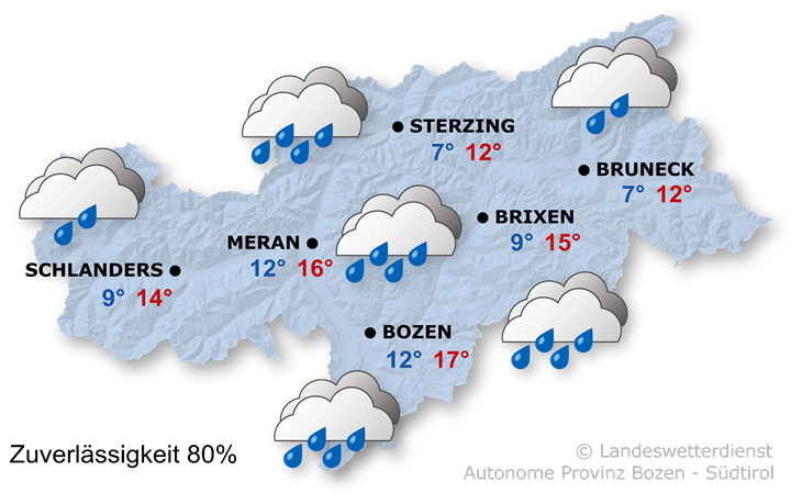 Vorhersage für heute, Donnerstag 22.05.2025