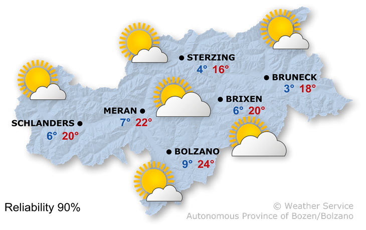 Forecast for today, saturday 24/05/2025