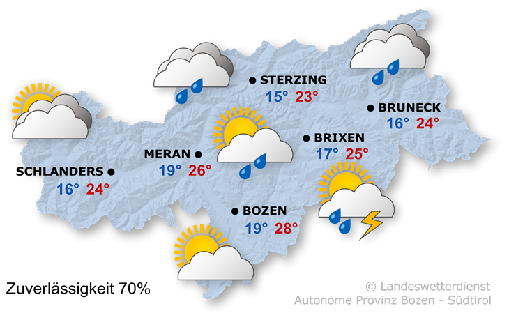 Vorhersage für heute, Samstag 07.06.2025