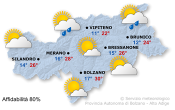 A nord temperature in calo, a sud ancora molto caldo