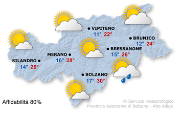 A nord temperature in calo, a sud ancora molto caldo