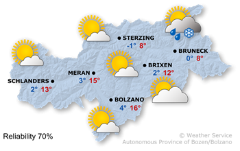 Increasingly sunny, with changeable weather in the east